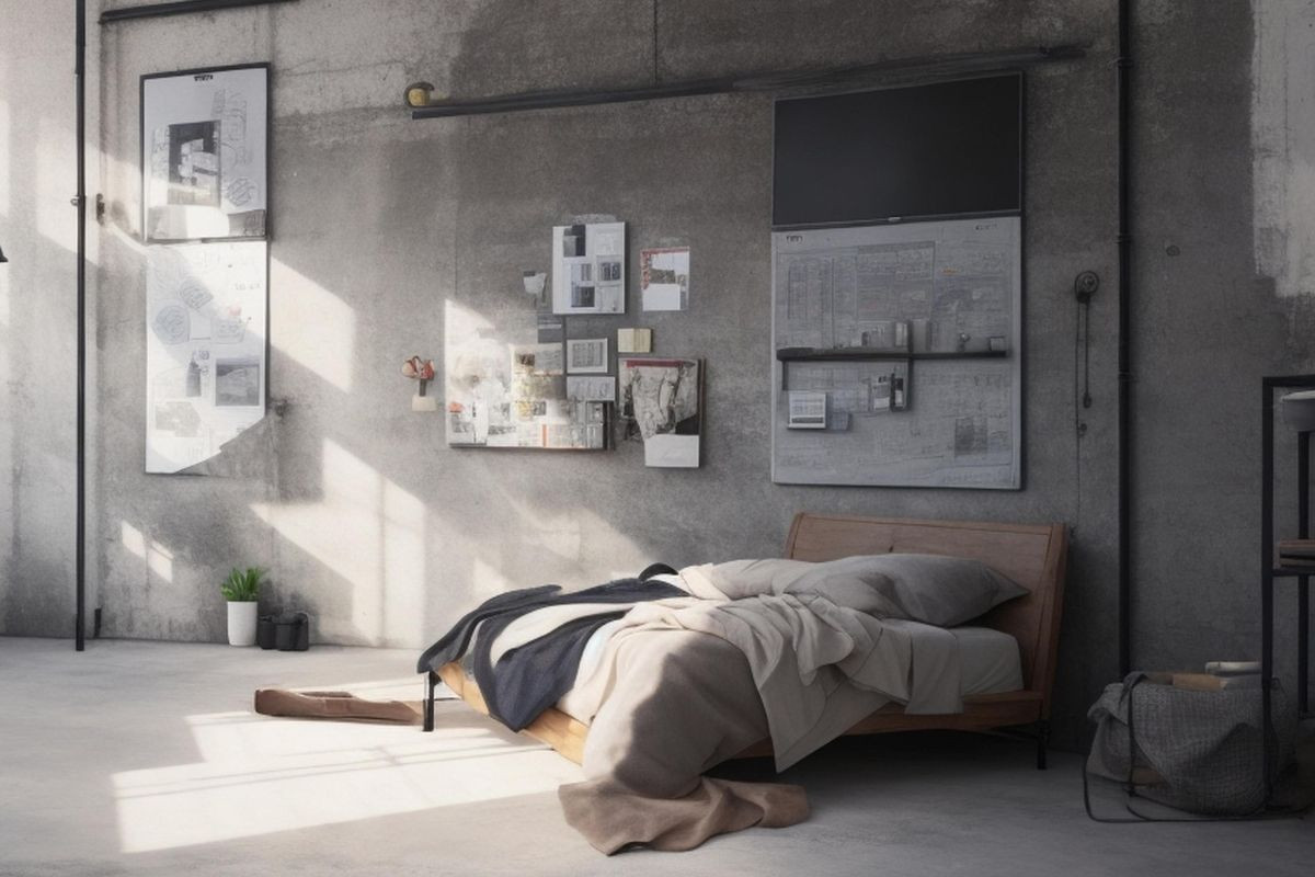 Styl industrialny w sypialni – surowe piękno i funkcjonalność